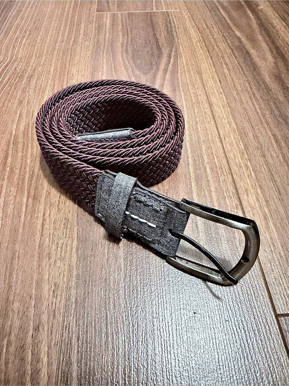 Woven Belt in Brown Size Medium